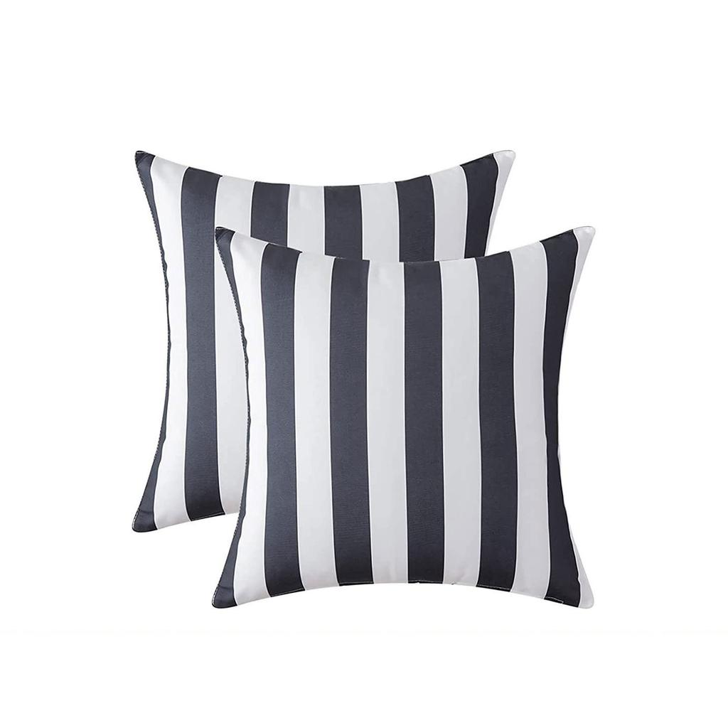 Home Geometric Stripes Graphic Simple Outdoor Waterproof Linen Pillowcase Sofa Chair Cushion