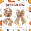 Fall Bows - Thanksgiving, Autumn Leaves, Buffalo Plaid & Burlap, White, Black, Orange - Front Door, Indoor/Outdoor Wall Decor - 10 Pack
