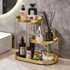 Golden Luxury Metal Storage Rack,Toiletries,Skin Care Cosmetics,Bathroom Supplies Storage Organizer Shelf Bathroom Accessories
