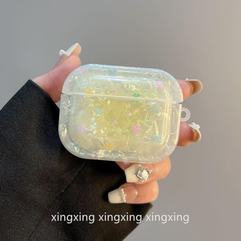 

INS Fresh Shell Pattern Color Flowers for Airpodspro2 Protective Case Apple Bluetooth 3 Generation 4 Generation Earphone Case airpods3 Shell Color flower [single shell]]