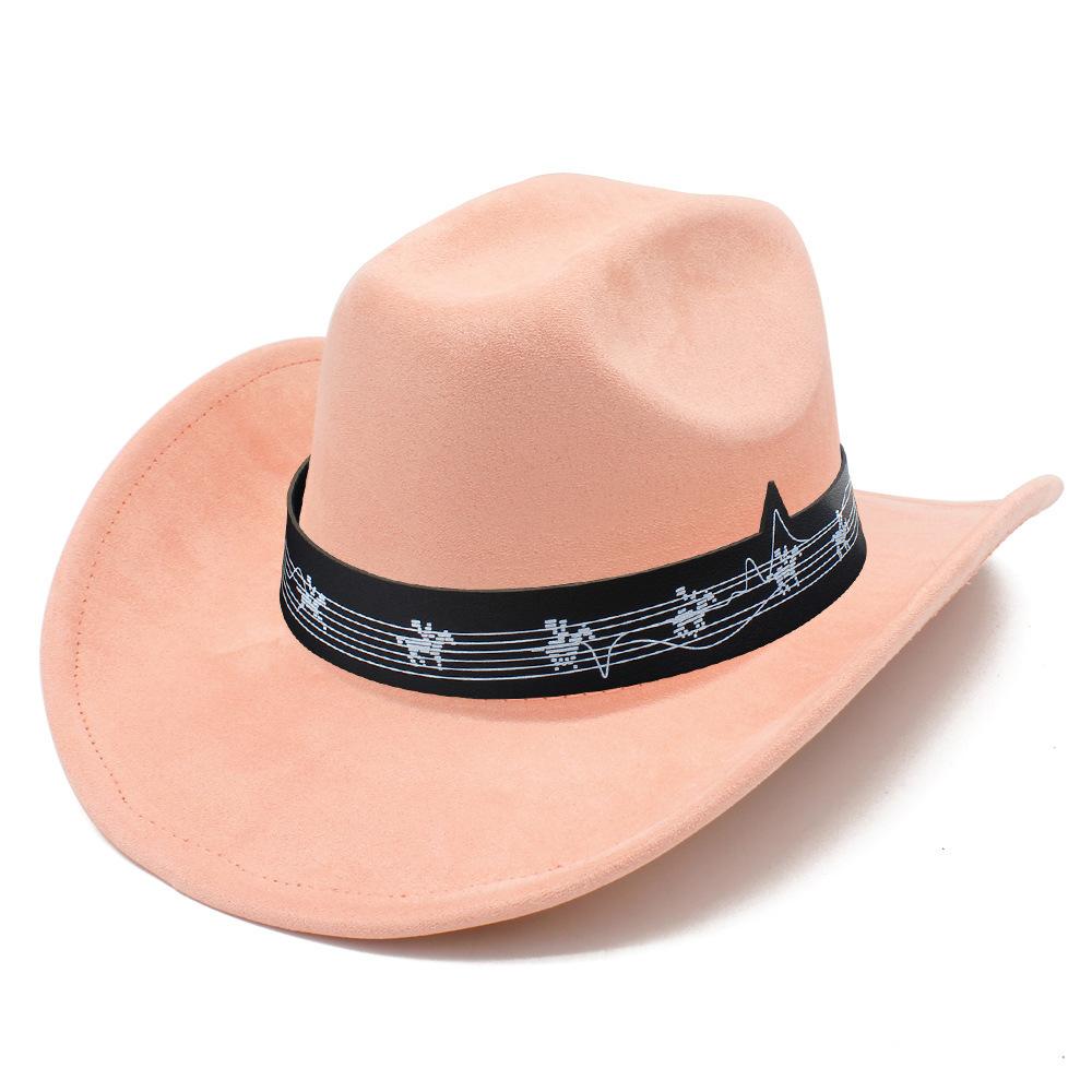 Fashion Music Festival Elements Suede One-word Cowboy Hat Multi-color Optional Male and Female Couples Festival Performance Hat