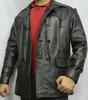 Handmade Stylish Coat Men's Genuine Leather Black Blazer New German Submarine
