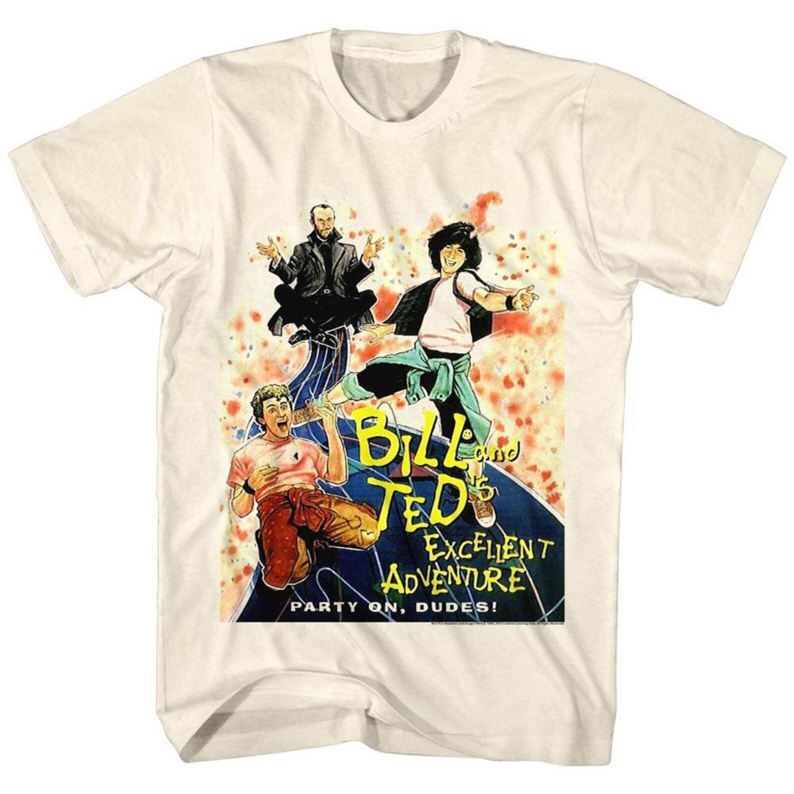 Bill and Ted DVD Cover Natural Adult T-Shirt S