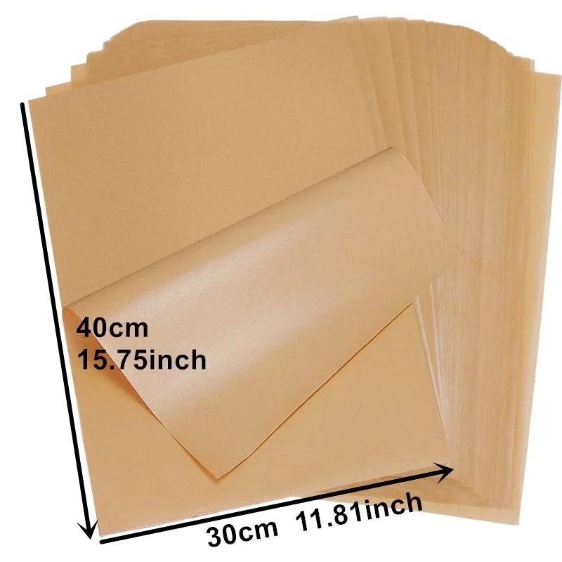 100 Pcs Parchment Paper Food Grade Baking Sheets Non-Stick Oil-Proof Parchment Baking Paper Oven Liner Sheet BBQ Pad Wax Paper