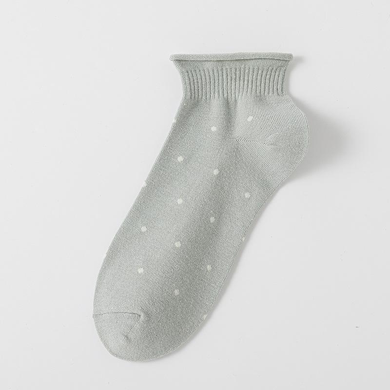 

Носки в горошек, Женские короткие носки на весну и осень, Влагоотводящие, Защищающие от запаха, С нескатывающимися краями и Универсальные носки-лодочки 1 pair