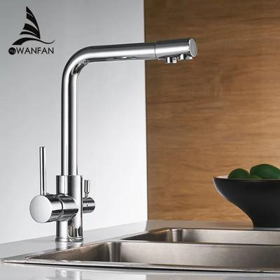 Silberner Filter Küchenarmaturen Deckmontierte Mischbatterie 360° Drehung mit Wasserreinigungsfunktionen Mischbatterie Auslaufhahn Für Küche