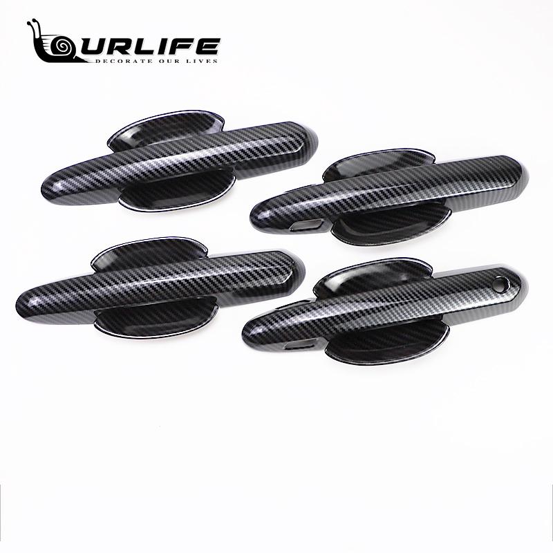 Carbon fiber Chrome Door Handle Cover Door bowl Car Accessories Stickers Trim For Toyota Highlander XU70   2022