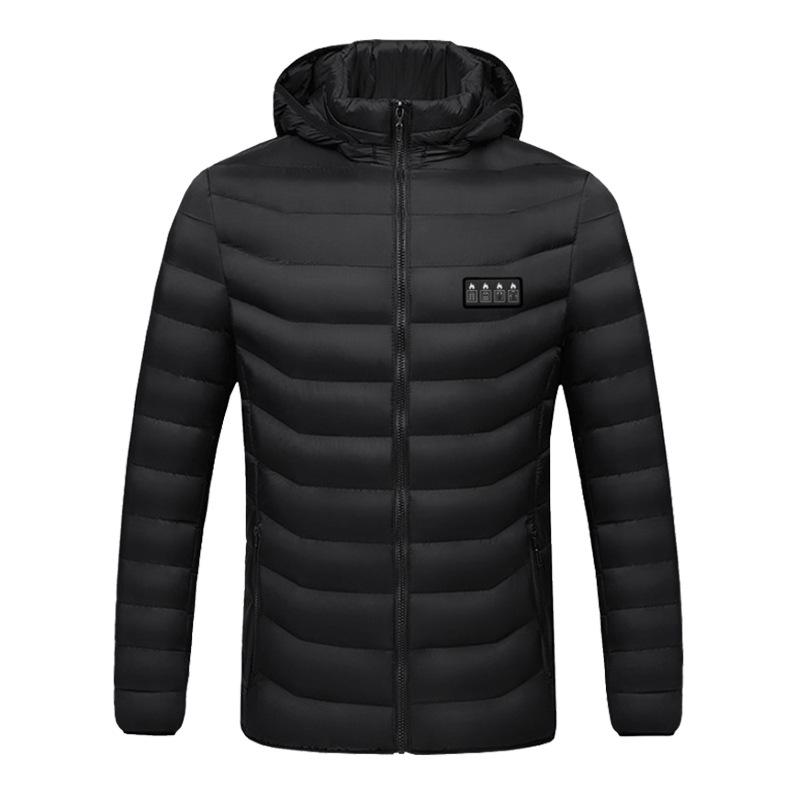 Smart Heated Winter Jacket - Hooded, Cotton, Electric Full-Body Warmth
