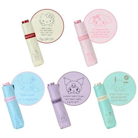 Sanrio Folding Umbrella Sun Rain Hello Kitty 100 Polyester UV Cut Rate 99.9 Higher Light Blocking Water Repellent Treatment 297780