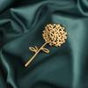 1 Stück Eleganter Metall Blumiger Anstecker Hohl Löwenzahn Brosche Anstecknadel Für Frauen Tägliches Tragen Brautjungfern Geschenk Hochzeitsbankett Schmuck