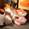 Animal Fox Rabbit Lying Pillow Plush Toy White Bear Shark Doll Girl Bed Sleeping Ragdoll