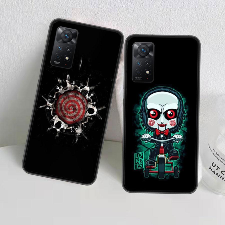 Saw Jigsaw Killer Hhorror Phone Case For Xiaomi Redmi Note 12 Plus 12S 11 11T Pro 5G 11E 11S 4G 10 10S 9 9S 9T 8 8T 7 6 5 Cover