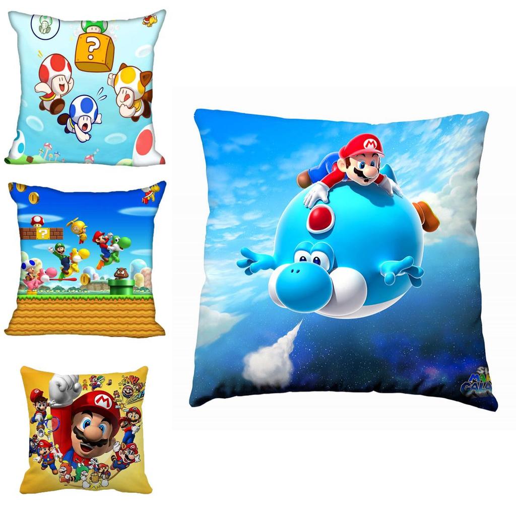 Super Mario Character Cushion Cover 177 Inch Zippered Pillow Case Soft Material Home Decor
