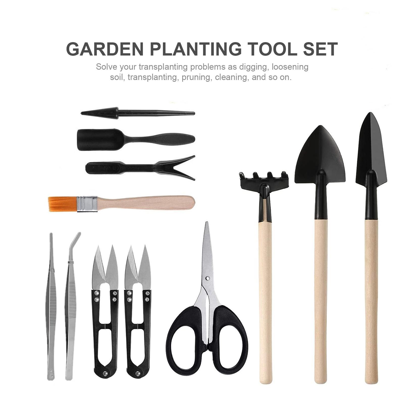 

13PCS Mini Garden Planting Tool Set for Succulents Weeding Digging Planting Transplanting Miniature Fairy Garden Cactus разноцветный