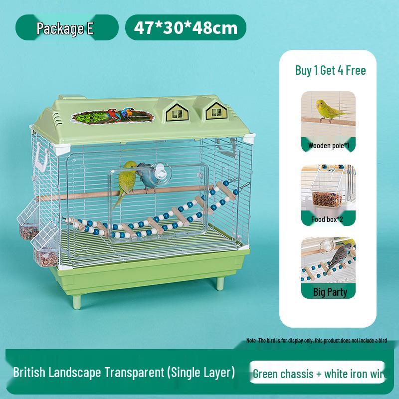 ClearView Zier Vogelkäfig für Finken und Wellensittiche - Großes Villen Design