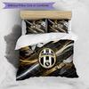 Set Biancheria da Letto 3 Pezzi con Stampa Pattern Juventus FC Morbido Delicato sulla Pelle Lavabile Copripiumino e Federe Set Stagione Unica Camera da Letto