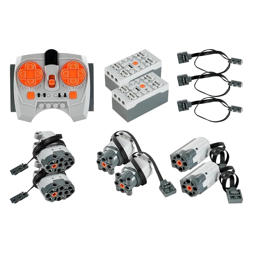 Cross-border Motor Building Blocks: Power Set with Remote Control, Receiver, and Lithium Battery
