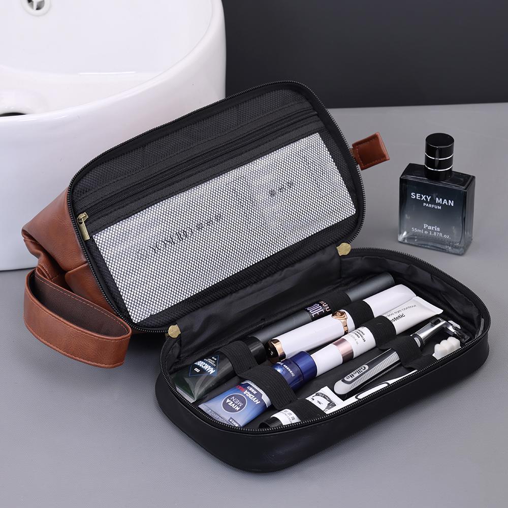 Large Capaci Retro Men Travel Washing Bathroom Shaving Tools Toiletry Bag Business Makeup Pouch Storage Bag Women Cosmetic Bag