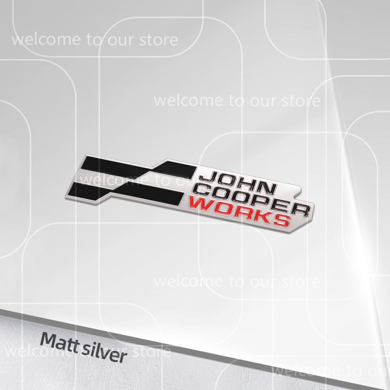 3D New JCW Car Sticker Front Grille Zinc Alloy Emblem For Mini Cooper S U25 J01 J05 Aceman F66 F65 F67 Rear Trunk Badge Decal