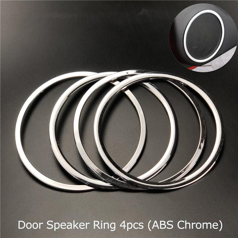 High Quality Door Speaker Decoration Circle Cover Trim Ring Stickers Case For KIA K2 Rio 2011-2016 Car Styling