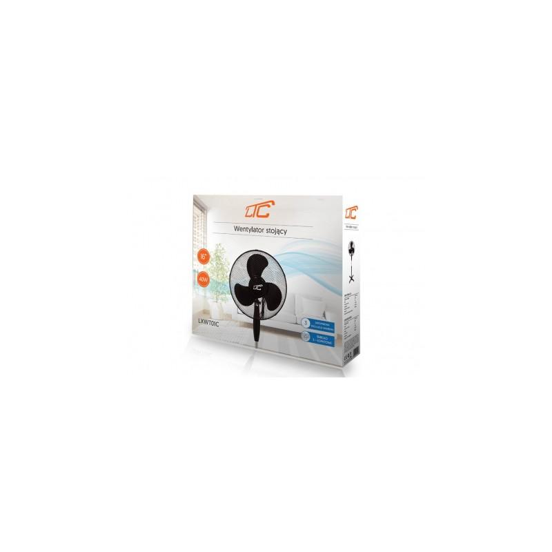 Ventilateur Noir Sur Pied 40 Cm Ltc Lxwt01c