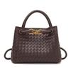 Borsa a tote da pendolare alla moda grande capacità borsa a mano da lavoro da donna borsa a tracolla messenger semplice intrecciata