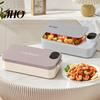Electric Lunch Box 900ml Heated Capacity 2-in-1 Stainless Steel Warming Travel Non-Stick Coating Portable Meal Container for Office Car