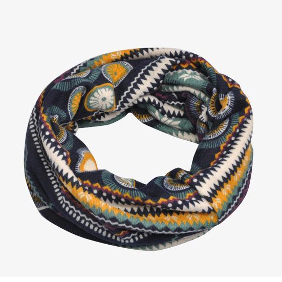 Damehatt Toppløs Strikket Vintage Trykk Lett Dekorativ Etnisk Stil Elastisk Ørebeskyttelse Dame Lue for Hverdagslig Bruk