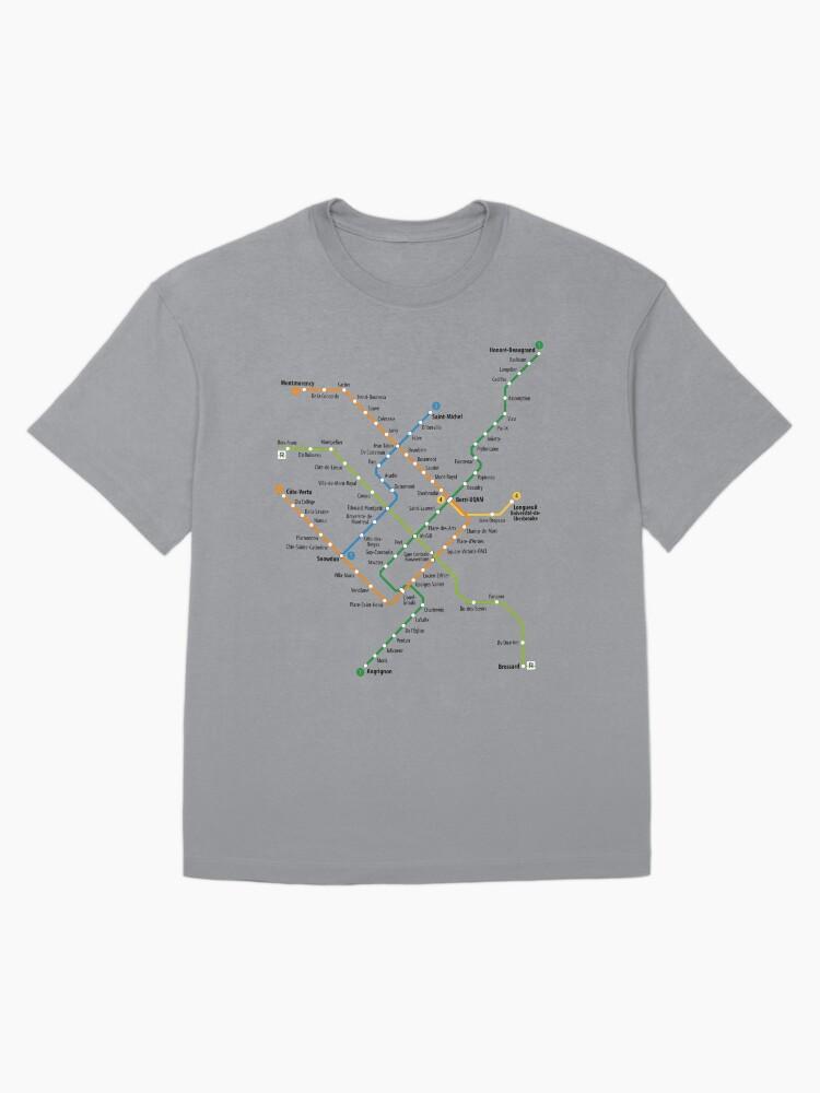 Metro Montreal Metro Map Oversized T-Shirt