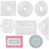 Carbon Steel Die Cut 6Pcs Geometric Cutting Dies Stencils for Card Making Photo Album Decoration Carbon Steel Die Cut