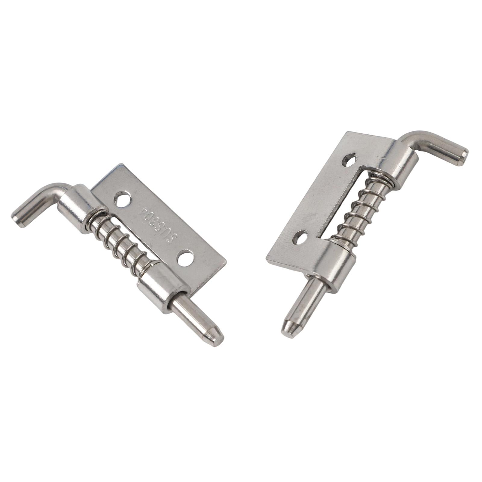 

2pcs Security Spring Loaded Bolt Latch Made with 304 Stainless Steel for Door Cabinets Hinges Suitable for Home and Office Use S Right