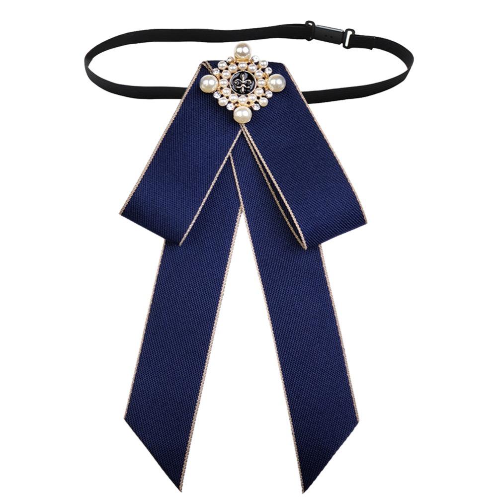 Vintage Style Bow Tie Bow Tie Women Bow Tie Cravat Pin Collar Flower  Japanese College Bow Tie Dark Blue