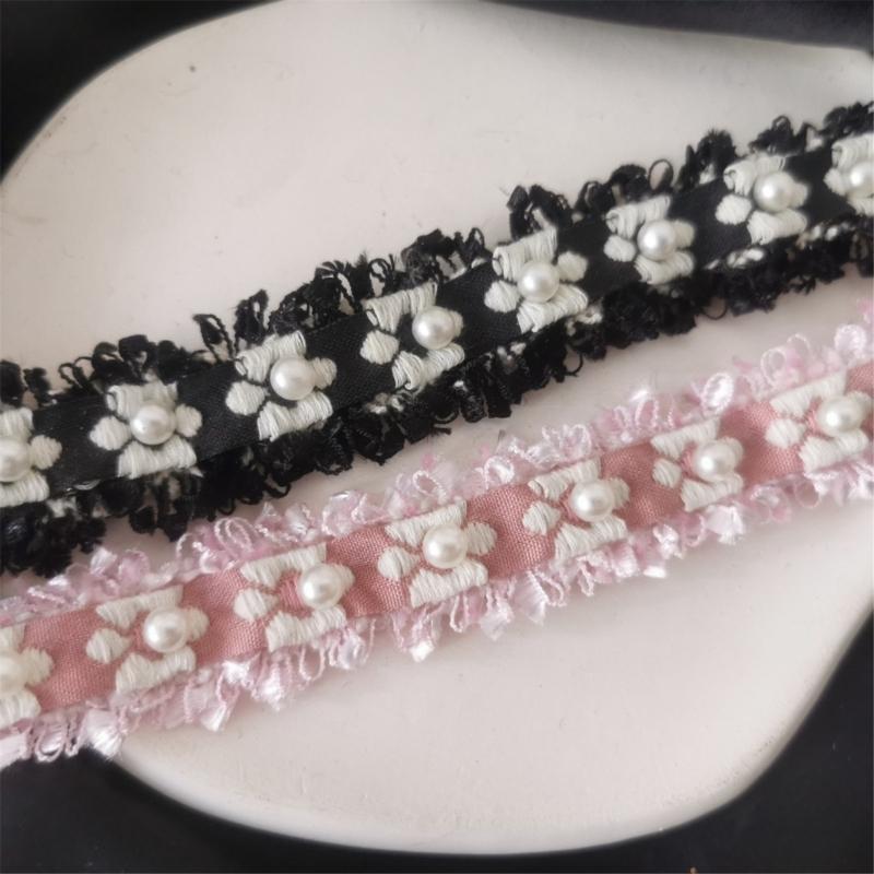 Small Flower Pearl Choker Necklace Sweet Cool Choker Neck Chain Temperament Neckband Jewelry Clavicle Chain Necklace