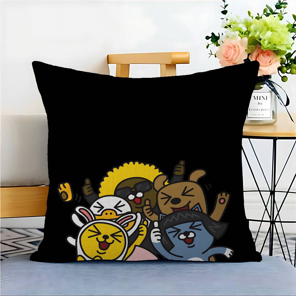 K-KAKAOS FRIENDS Cartoon Maple Design Cushion Cover Happy Autumn Harvest Decor Holiday Decorati Pillow Cover