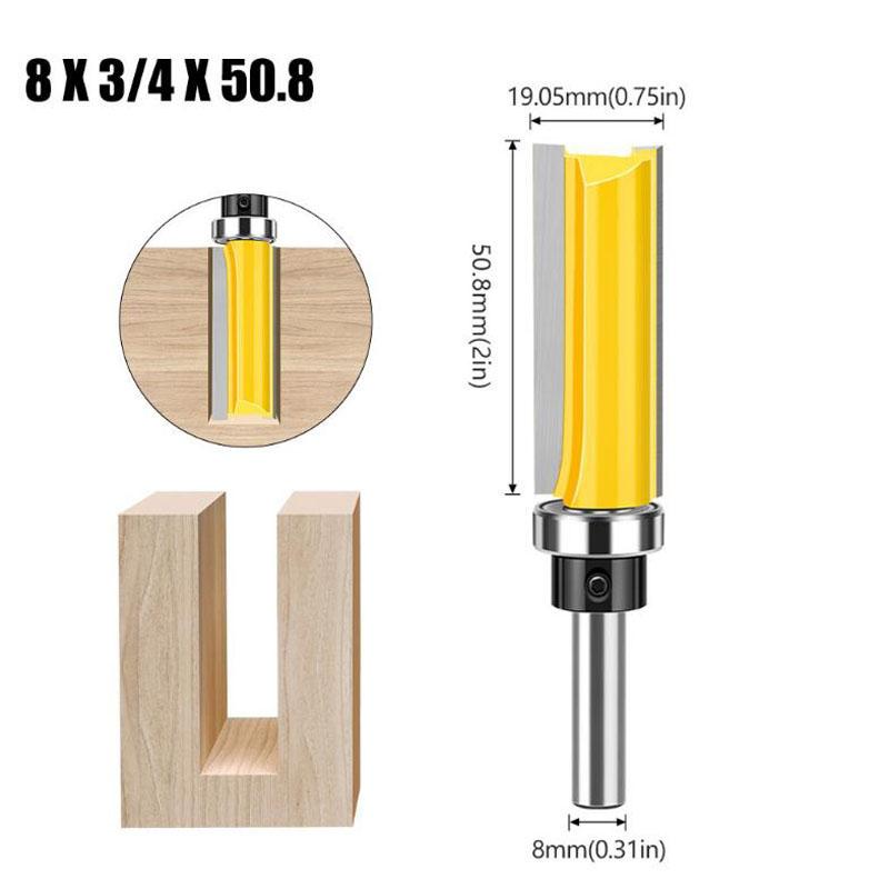 8mm Shank Straight Bit Tungsten Carbide Double Flute Router Bits Milling Cutter For Wood Woodwork Tool Router Bit