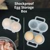 2PC Outdoor Egg Container Shockproof Egg Storage Box With Lid Portable Camping Shatterproof Egg Tray Home Plastic Protection Box