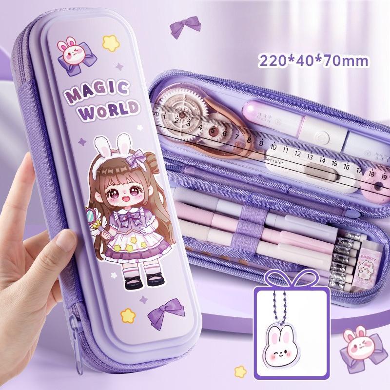 Kaba Bear Pencil Case Kapibala Stationery Box Cartoon Pencil Case Girl Elementary School Student Stationery Bag Boy Pencil Case