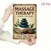 Vintage Metal Massage Therapy Sign Rustproof Waterproof Wall Decor For Shop Cafe Doors No Drill Required 7.8x11.8 Inch
