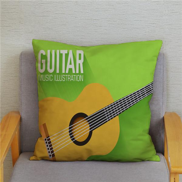 Home Decor Rock Music Print Pillowcases Bedroom Cushion Covers