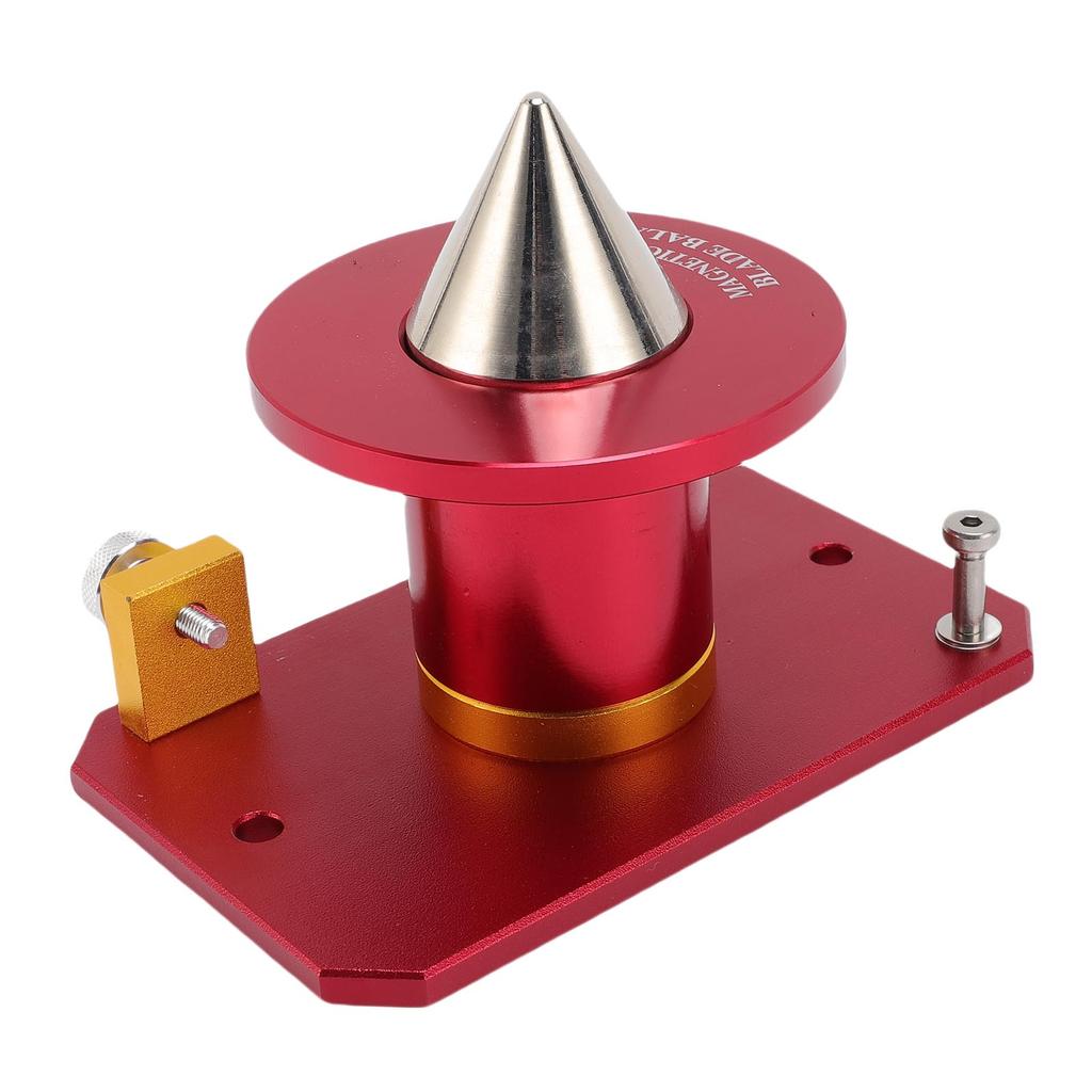 Magnetic Wall Mount Blade Balancer Aluminium Alloy 339075B Heavy Precision Blade Balancers for Mowers Red