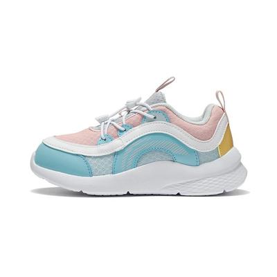 Li Ning Comfortable Non-Slip Shock Absorbing Wear-Resistant Casual Shoes Kids Sneakers Blue Pink YKNS018-2