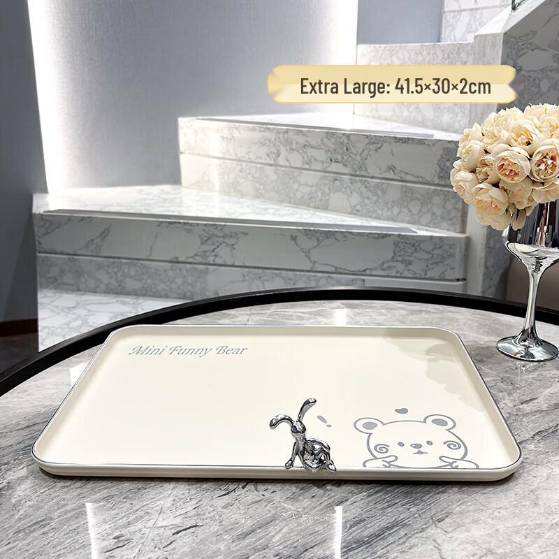 Ins Style Rectangular Plastic Serving Tray