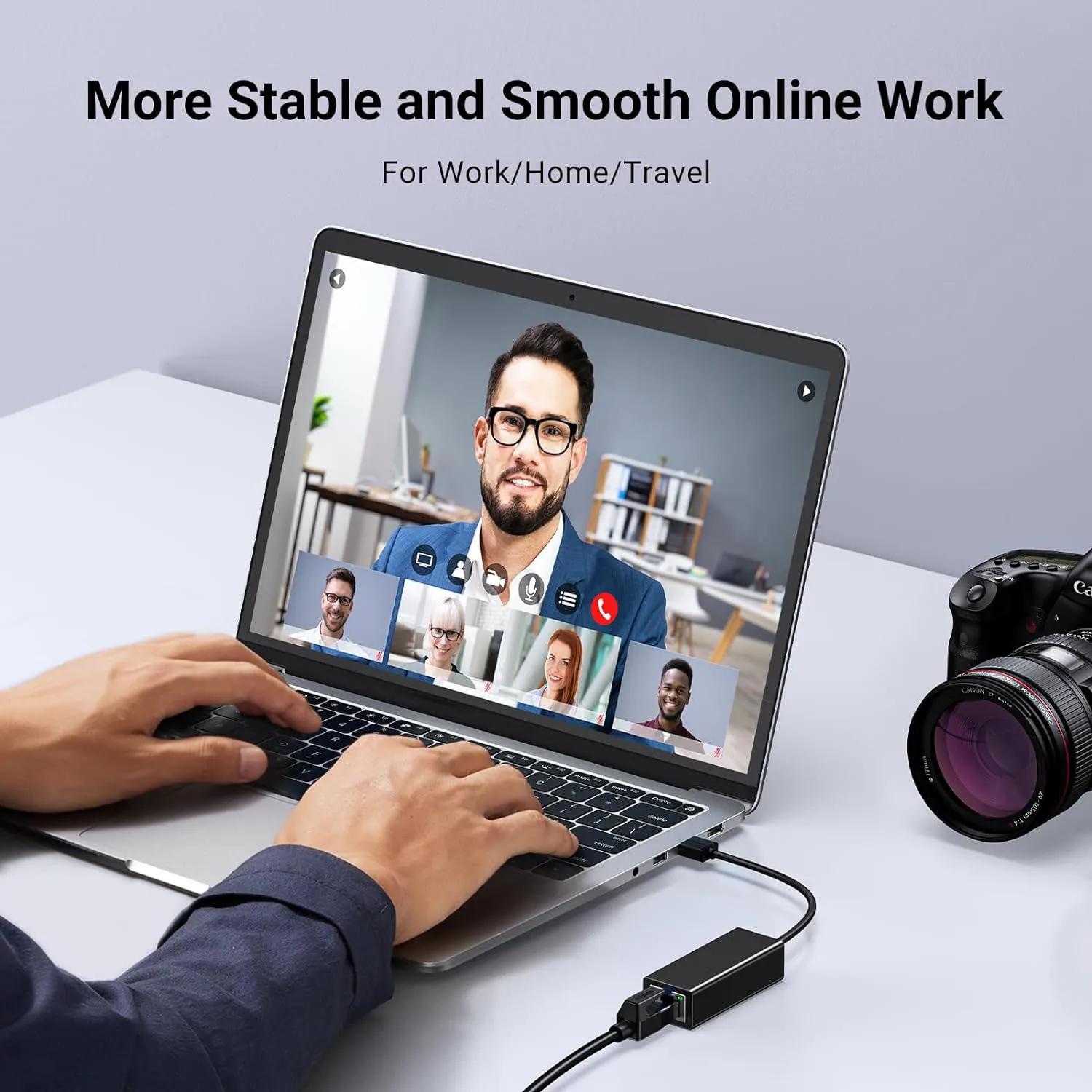 

USB Type C Ethernet Adapter Network Card USB Type-C To RJ45 100/1000Mbps Lan Internet Cable For MacBook PC Windows XP 7 8 10 LUX