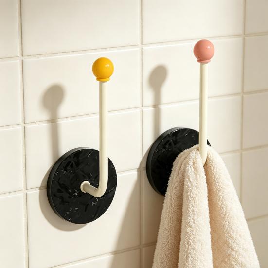 Hair Tie Storage Rack L Shape Hook No Drilling Large Capacity Hair Tie Holder with Anti-Fall Design Table Organizer for Bathroom Bedroom