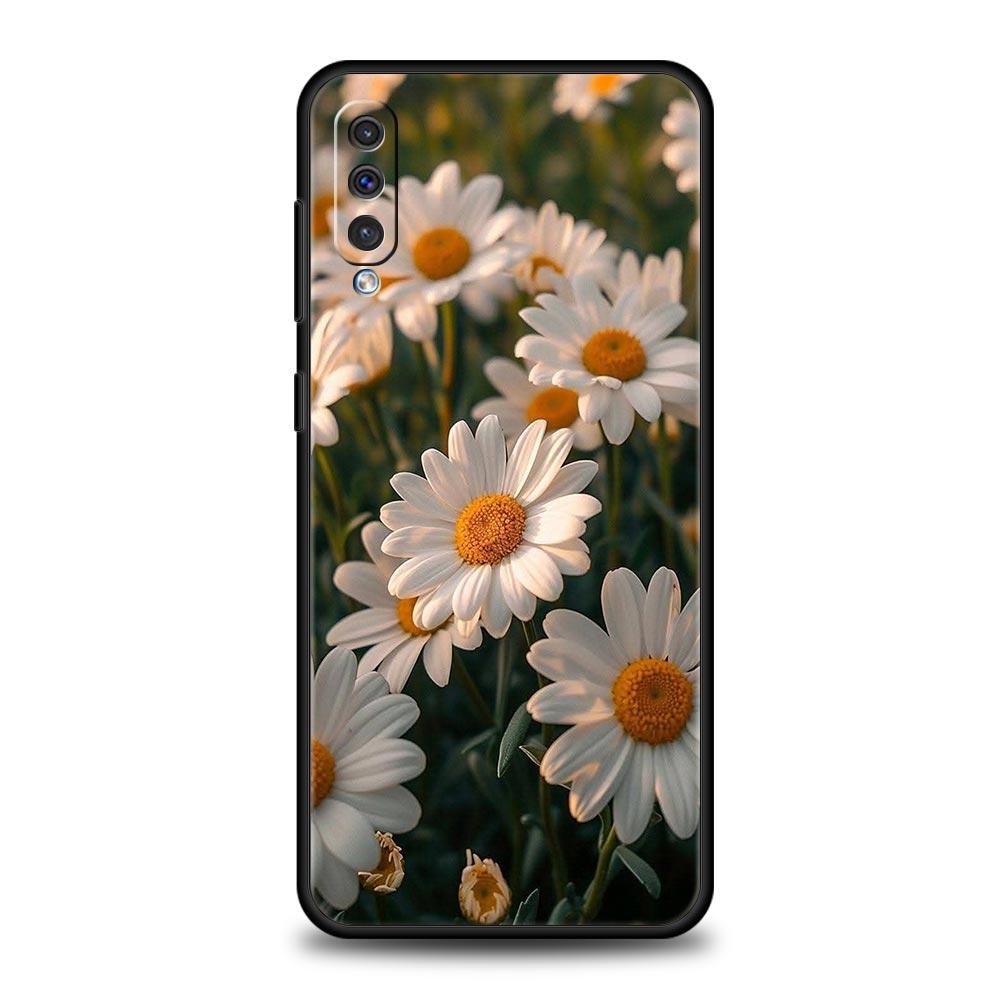 Soft Pale Little Flower Case For Samsung A26 A36 A56 A54 A52 A50 A70 A40 A12 A14 A16 A22 A24 A42 A34 A32 5G A04s A06 5G Cover