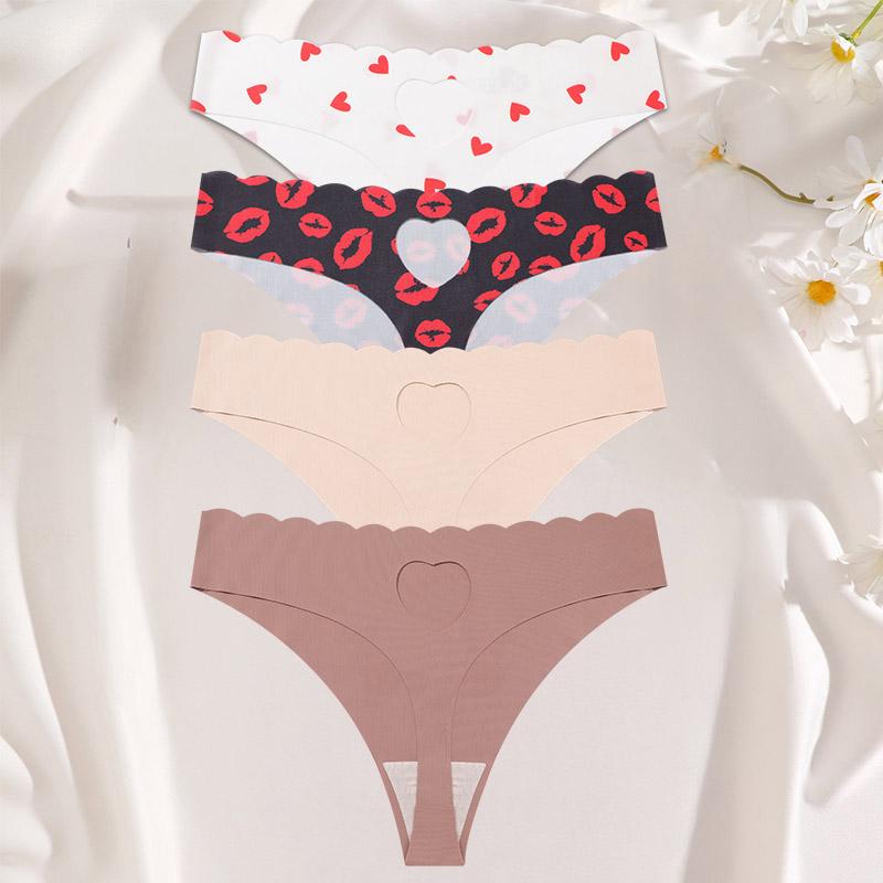 

FINETOO 4 шт. ультрамягкое бесшовное нижнее белье женские стринги из ледяного шелка сексуальные эластичные однотонные женские невидимые дышащие трусики XL&Set