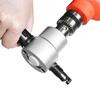 Multipurpose Double Head Metal Nibbler Metal Sheet Cutter Nonslip Handle Electric Drill Attachment