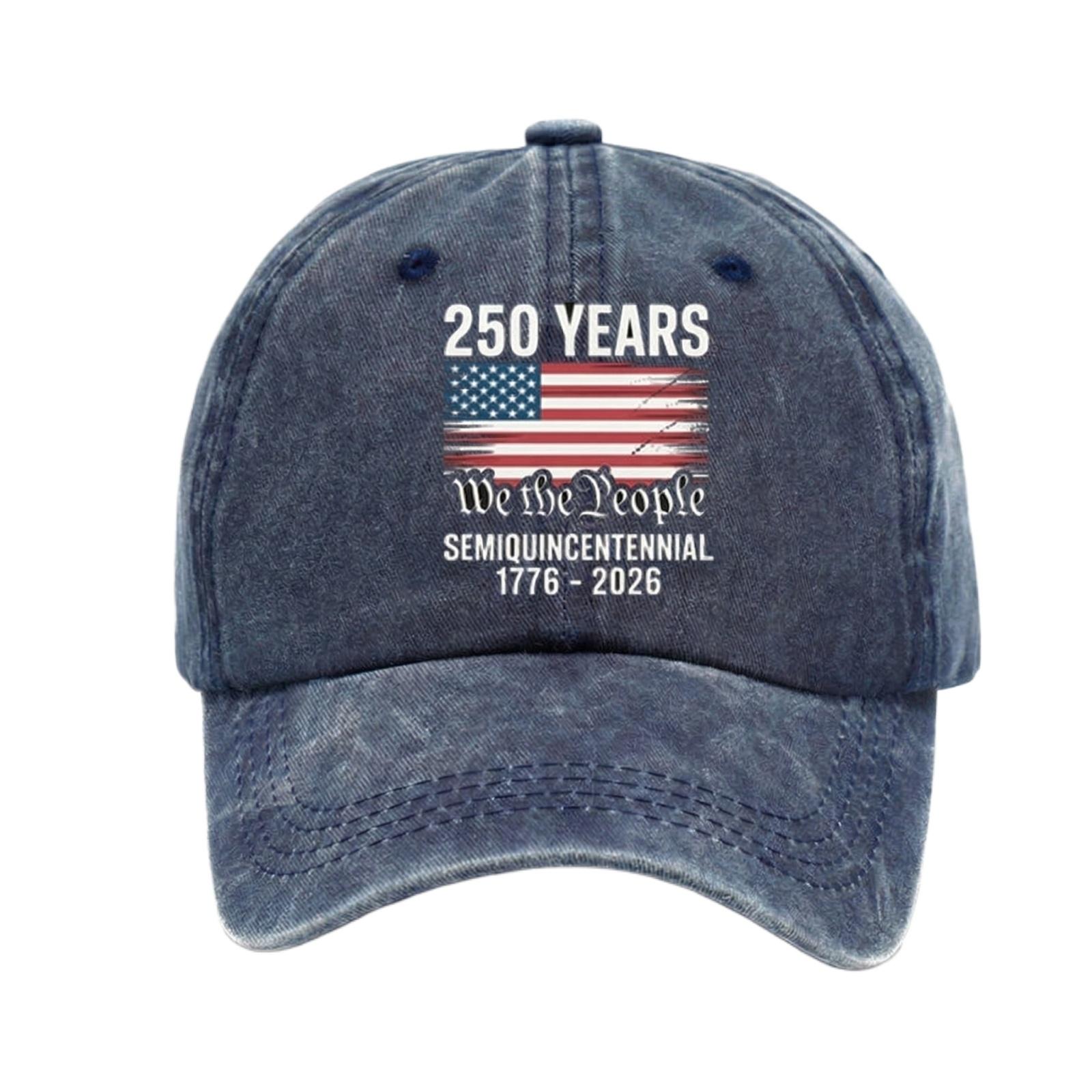 

Printed Baseball Cap, Commemorating The 0th Anniversary Of The United States . One Size Темно-синій