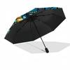 Marine Life Treasure Pattern Umbrella, Portable and Foldable Design, 8 Ribs, a Casual Accessory for Halloween, Christmas, and Birthday Gifts.