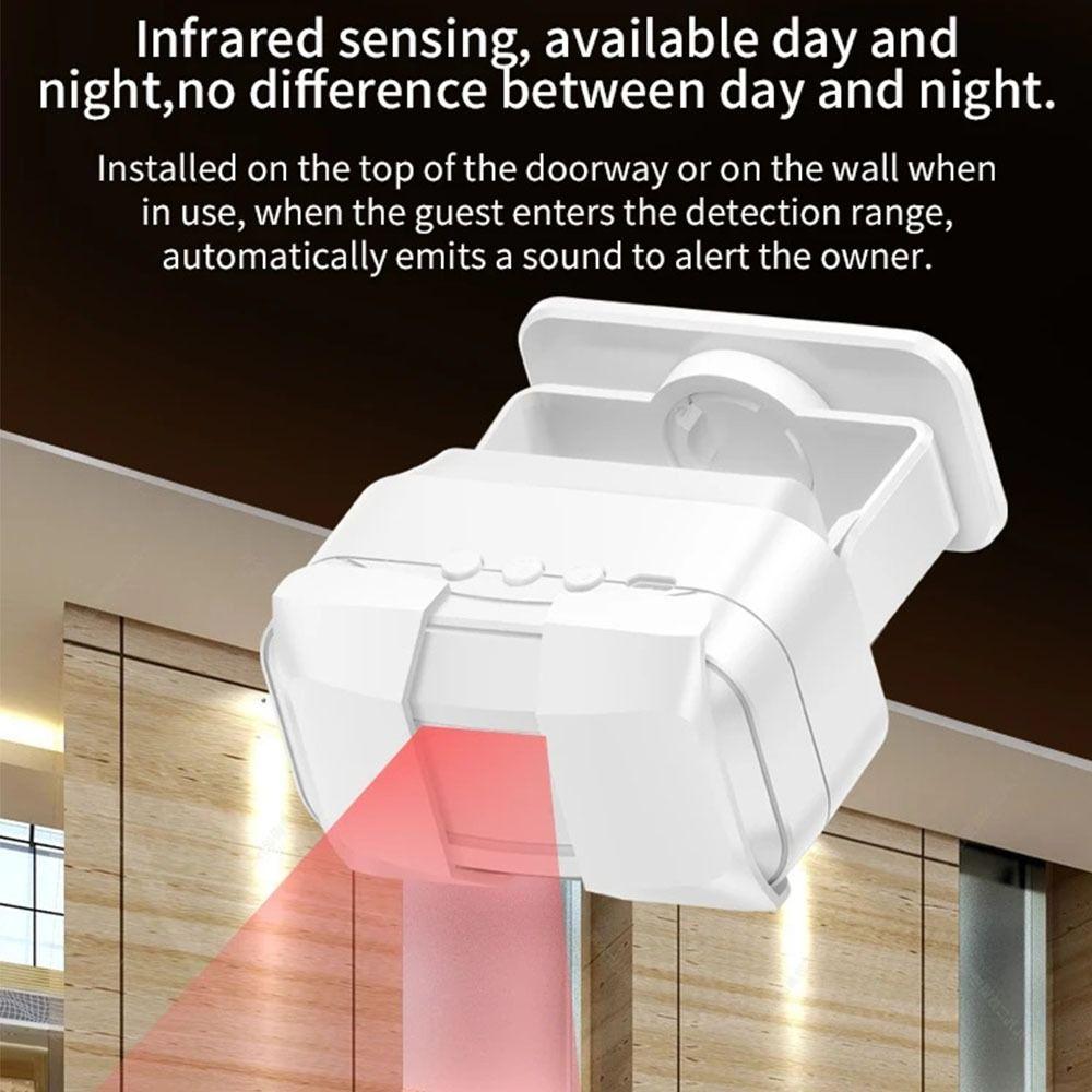 

PIR Motion Detector Welcome Doorbell Anti-theft Door Greeter Sensor Alarm Welcome Device чорний